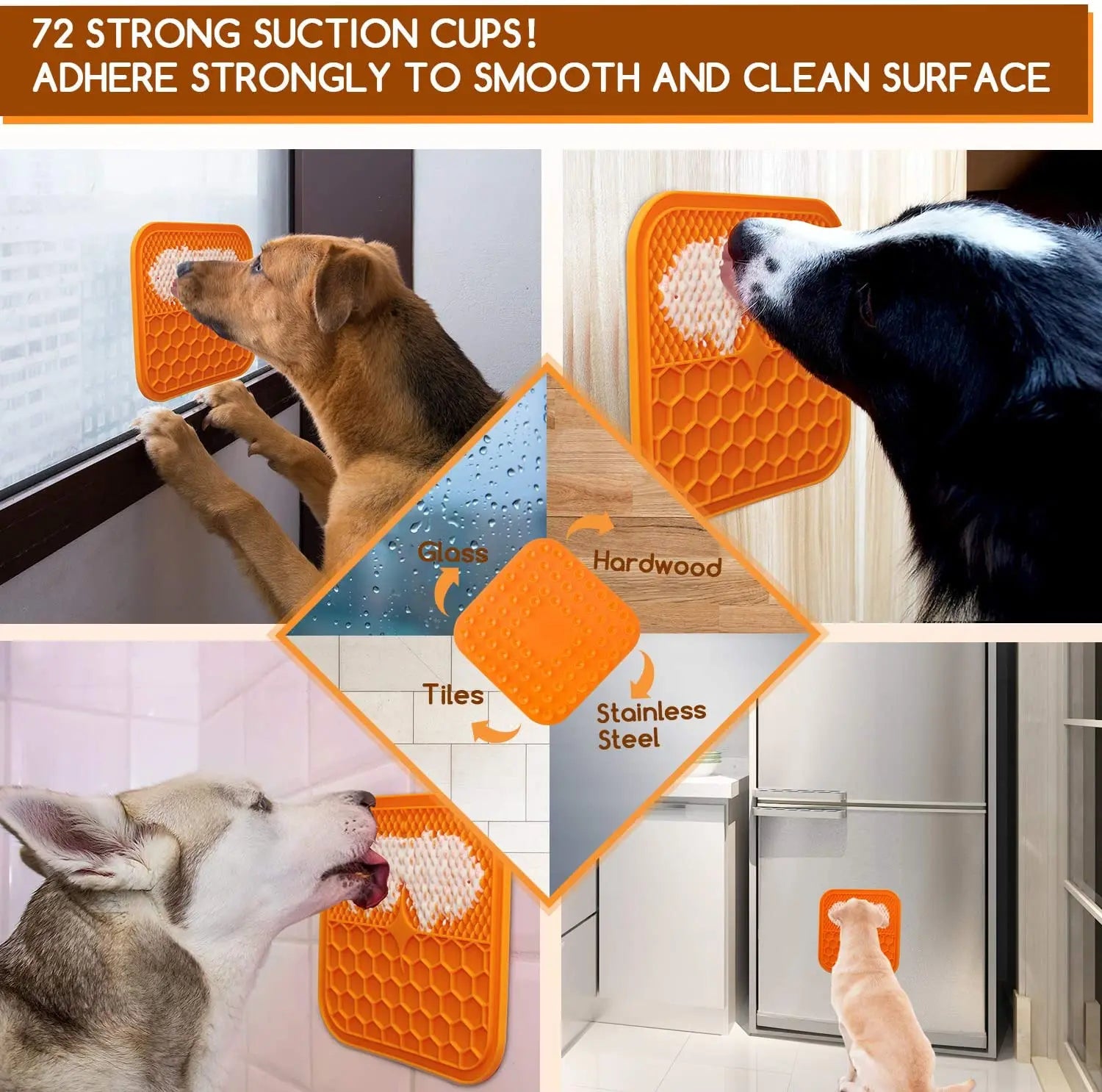 New Pet Dog Slow Feeding Food Mat for Dogs Cats Food Bowl Silicone Dog Feeding Lick Pad Dog Slow Feeders Treat Dispensing