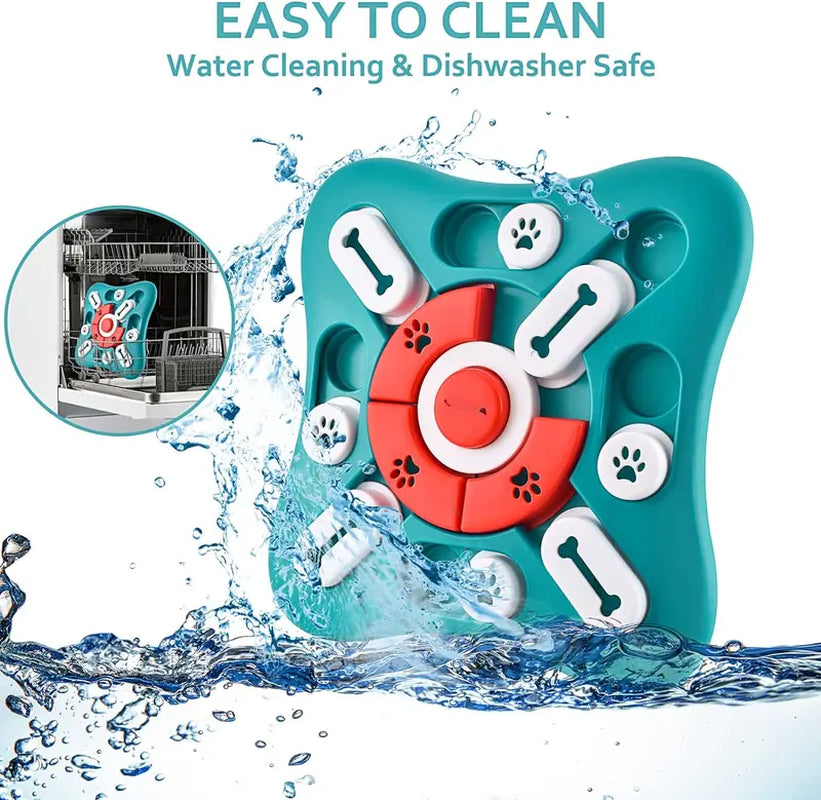 Dog Puzzle Toys, Squeaky Treat Dispensing Dog Enrichment Toys for IQ Training and Brain Stimulation, Interactive Mentally Stimulating Toys as Gifts for Puppies, Cats, Small, Medium, Large Dogs