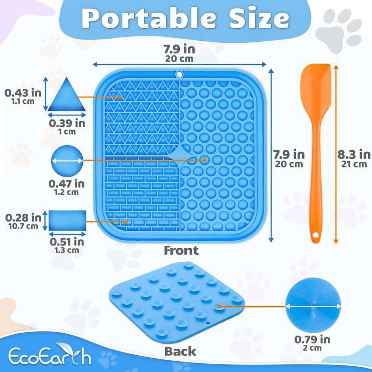 Set of 2 Lick Mats for Slow-Feeding | BPA-free | Suction Cups to Stay in Place