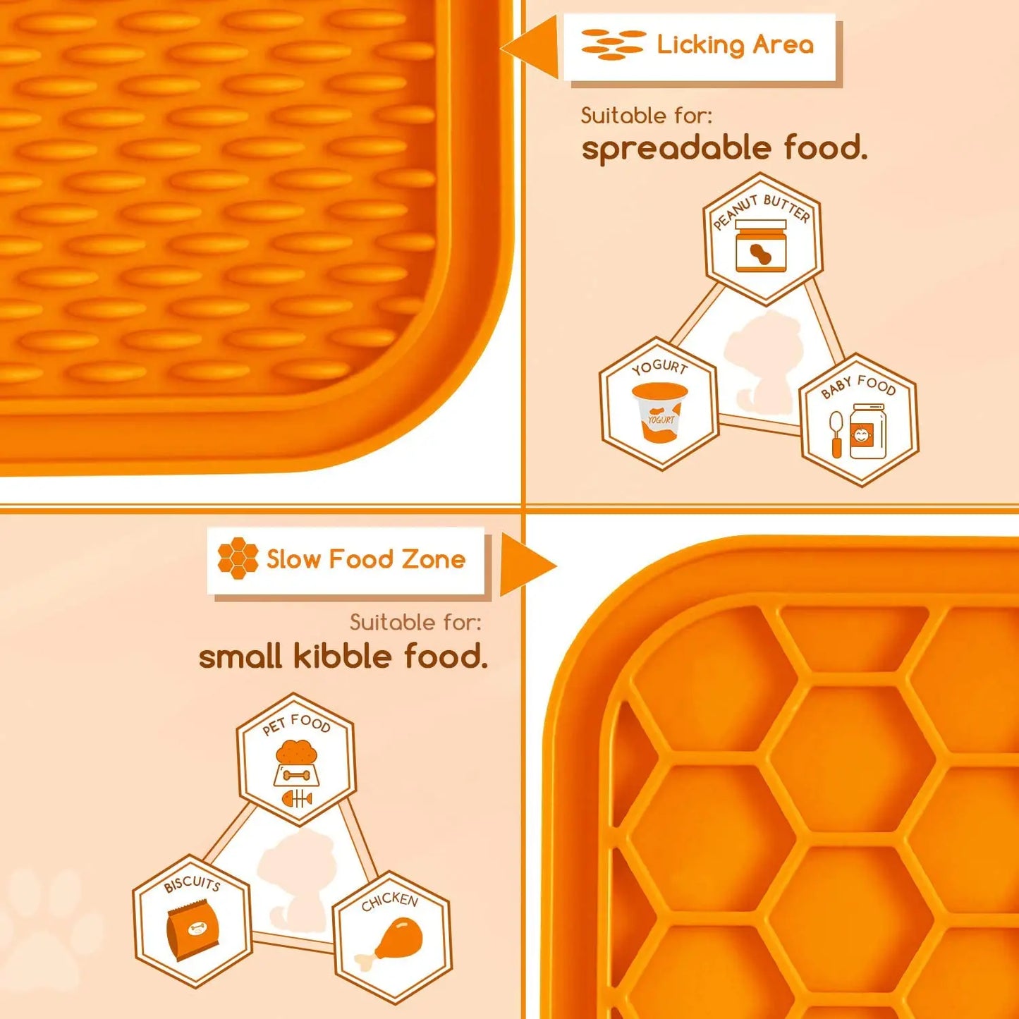 New Pet Dog Slow Feeding Food Mat for Dogs Cats Food Bowl Silicone Dog Feeding Lick Pad Dog Slow Feeders Treat Dispensing