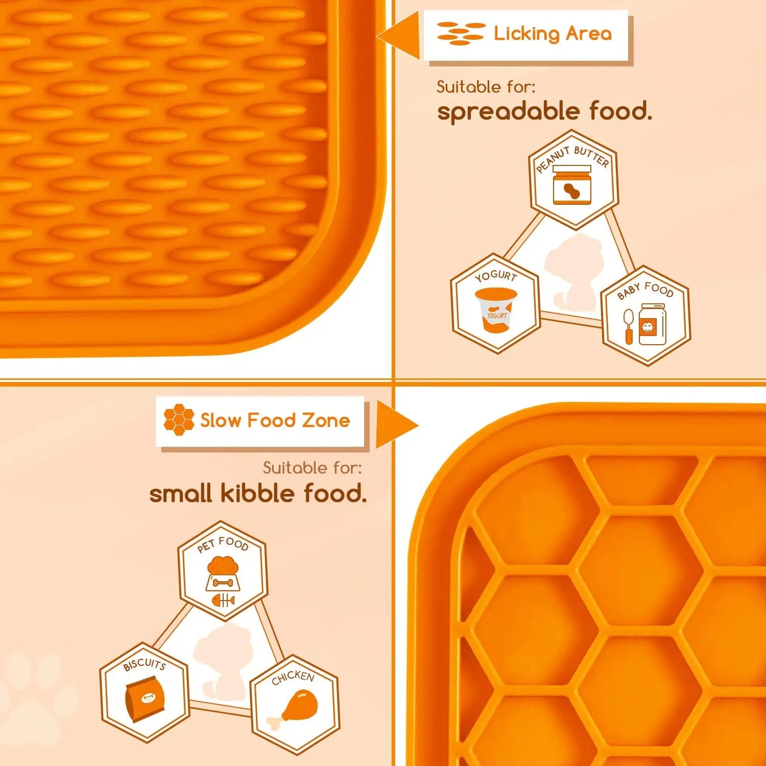 New Pet Dog Slow Feeding Food Mat for Dogs Cats Food Bowl Silicone Dog Feeding Lick Pad Dog Slow Feeders Treat Dispensing