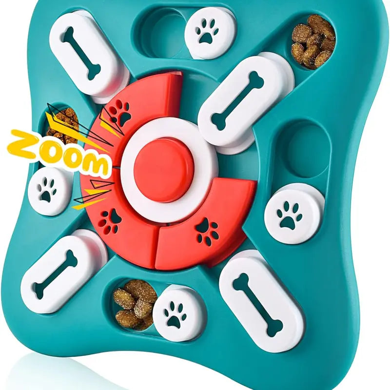 Dog Puzzle Toys, Squeaky Treat Dispensing Dog Enrichment Toys for IQ Training and Brain Stimulation, Interactive Mentally Stimulating Toys as Gifts for Puppies, Cats, Small, Medium, Large Dogs