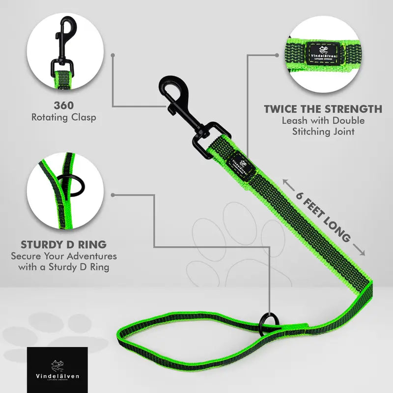 Unleash the Fun: Vindelälven Heavy Duty Dog Leash! Vindelälven 6Ft Long,Heavy Duty Dog Leash