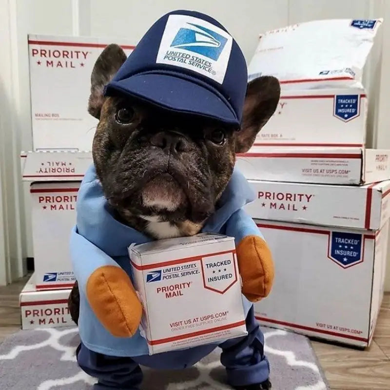 Out for Delivery! Mail Carrier Costume for Dogs