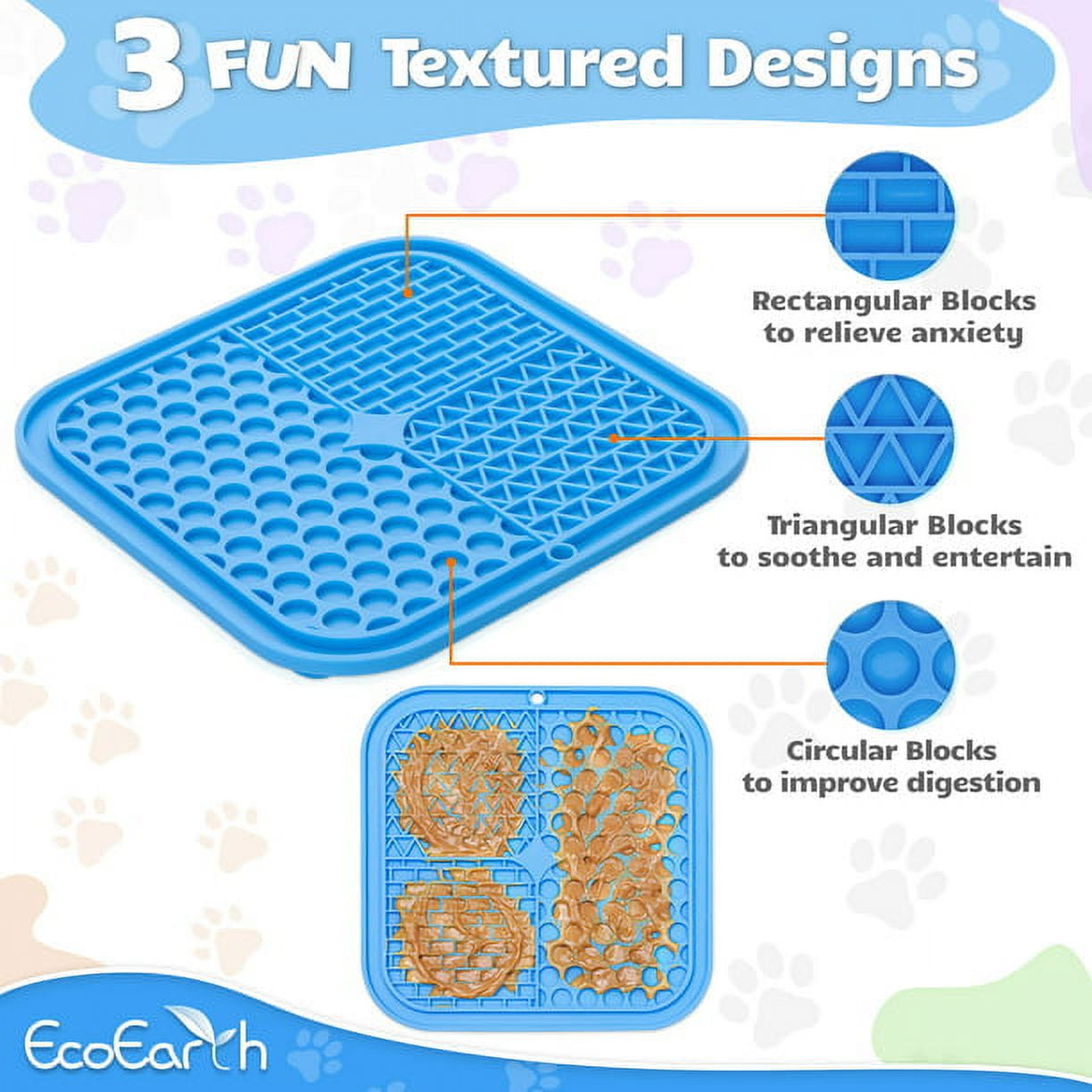 Set of 2 Lick Mats for Slow-Feeding | BPA-free | Suction Cups to Stay in Place