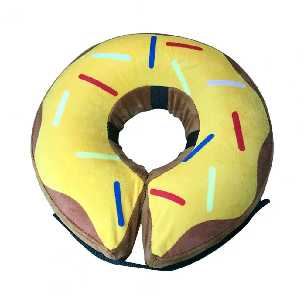 Sprinkle Me Happy Inflatable Dog Donut - for Post-Surgery Recovery - Adorable Sprinkle Donut Dog Cone🍩