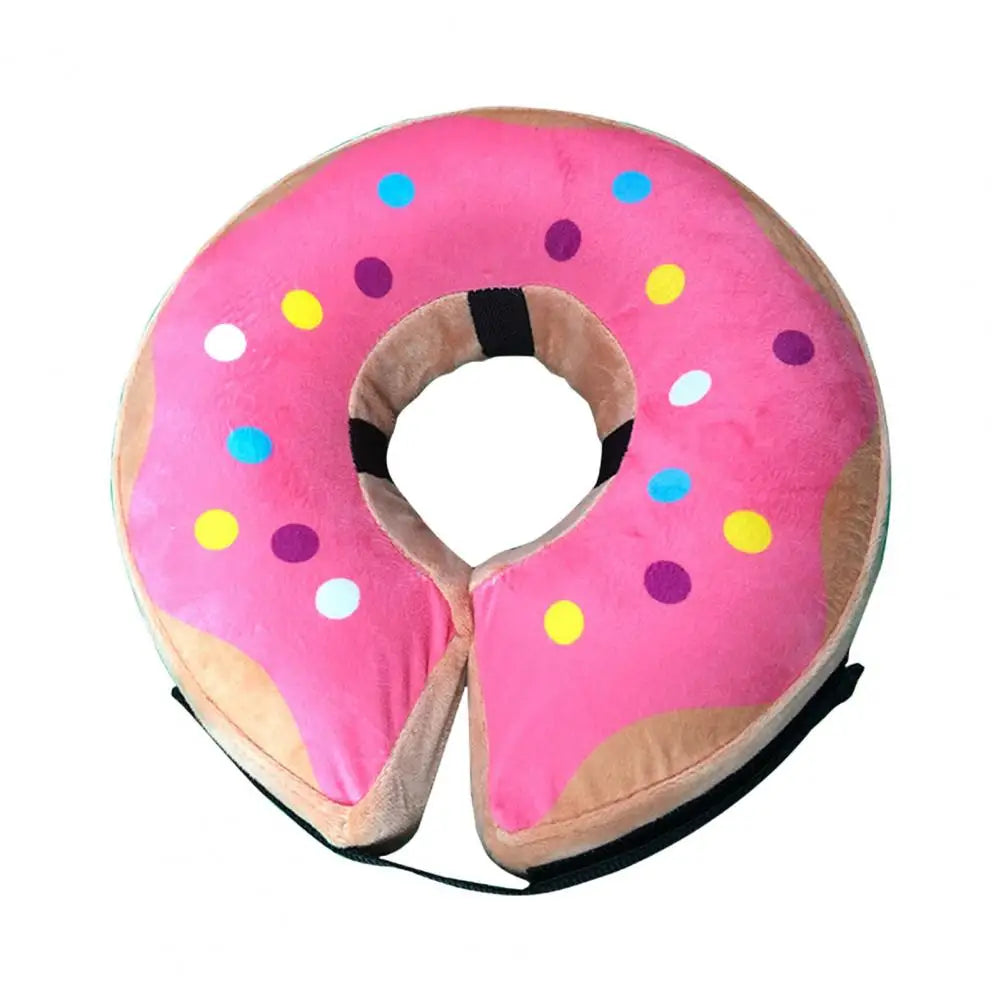 Sprinkle Me Happy Inflatable Dog Donut - for Post-Surgery Recovery - Adorable Sprinkle Donut Dog Cone🍩