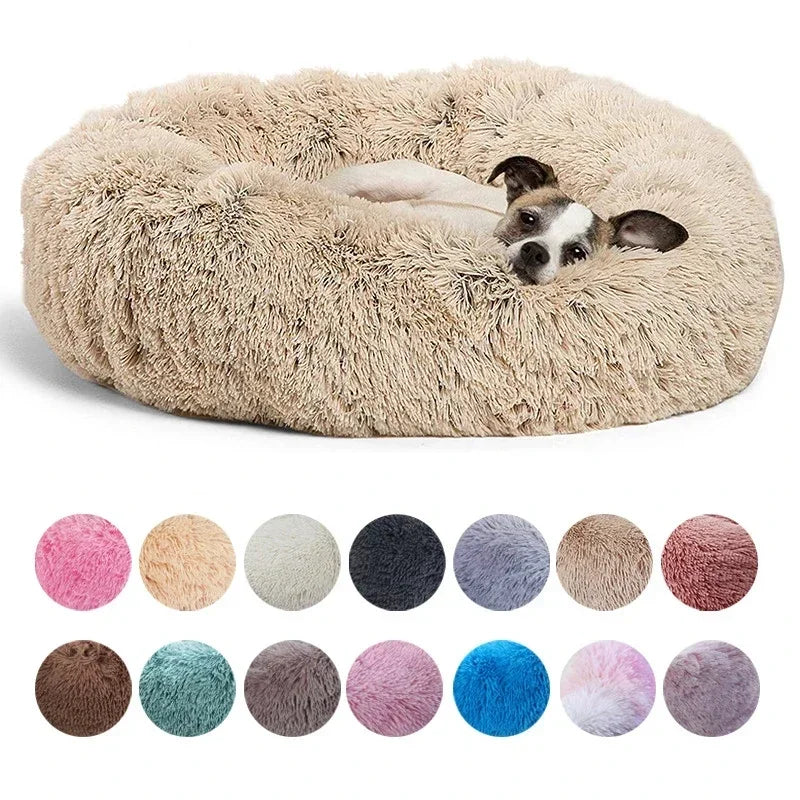Ultra Plush Round Dog Bed – Cozy Pet Pillow for Dogs and Cats, Non-Slip, Machine Washable, Perfect for All Sizes