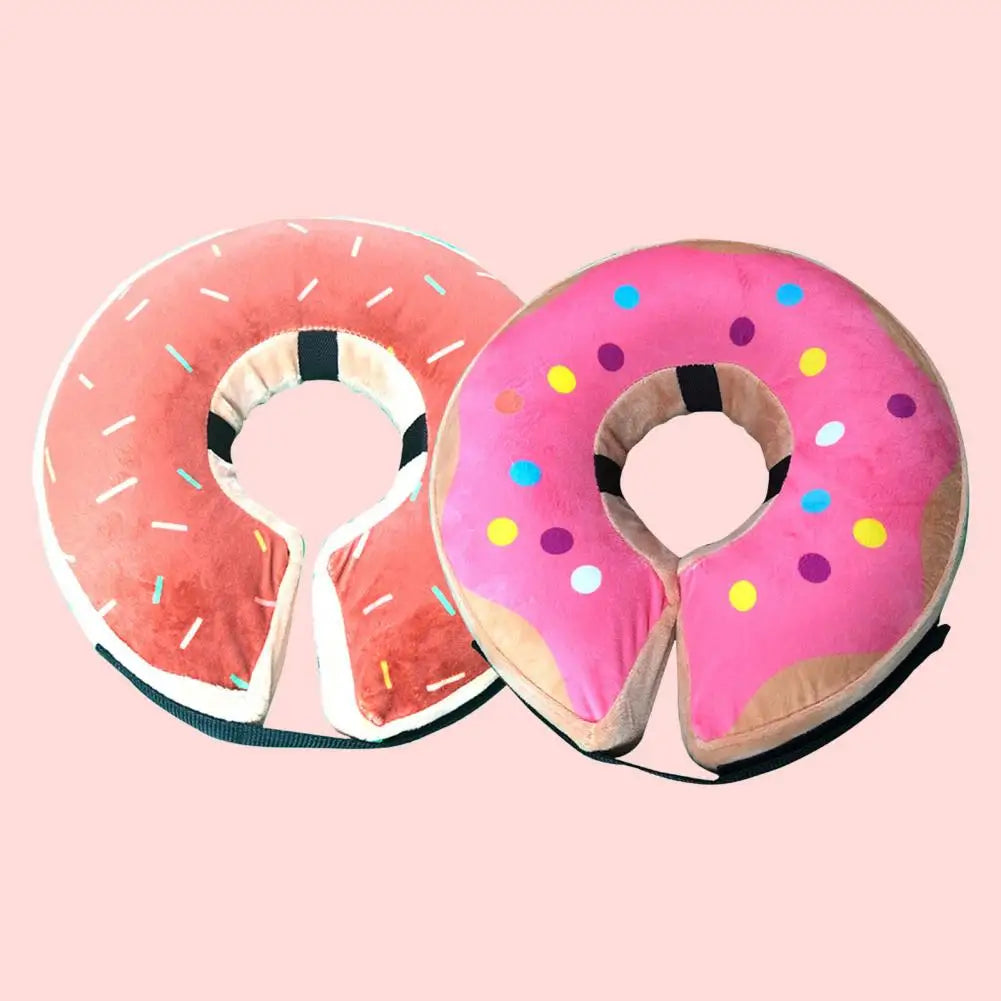 Sprinkle Me Happy Inflatable Dog Donut - for Post-Surgery Recovery - Adorable Sprinkle Donut Dog Cone🍩