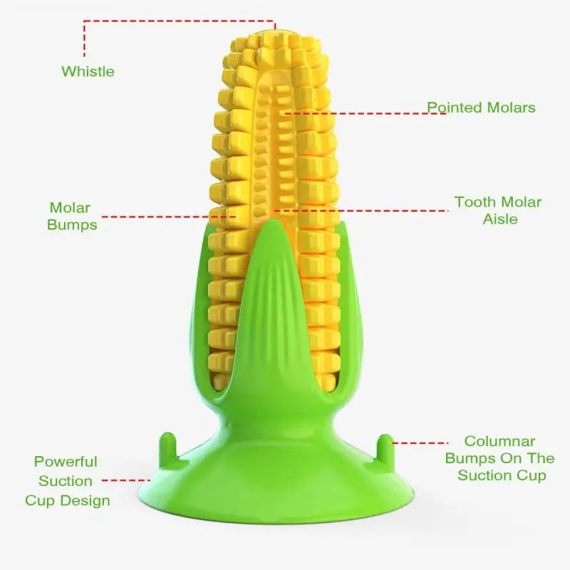Corn Cob Squeaky Chew Toy – The Cutest  Teeth-Cleaning Fun for Your Pup! Suitable for Small, Medium and Large breeds and agressive chewers!