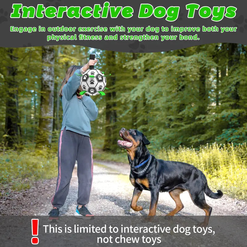 GOGOOD Dog Toys Soccer Ball with Straps, Interactive Dog Toys for Tug of War Puppy Birthday Gifts Dog Tug Toy Dog Water Toy Durable Dog Balls for Small & Medium Large Dogs