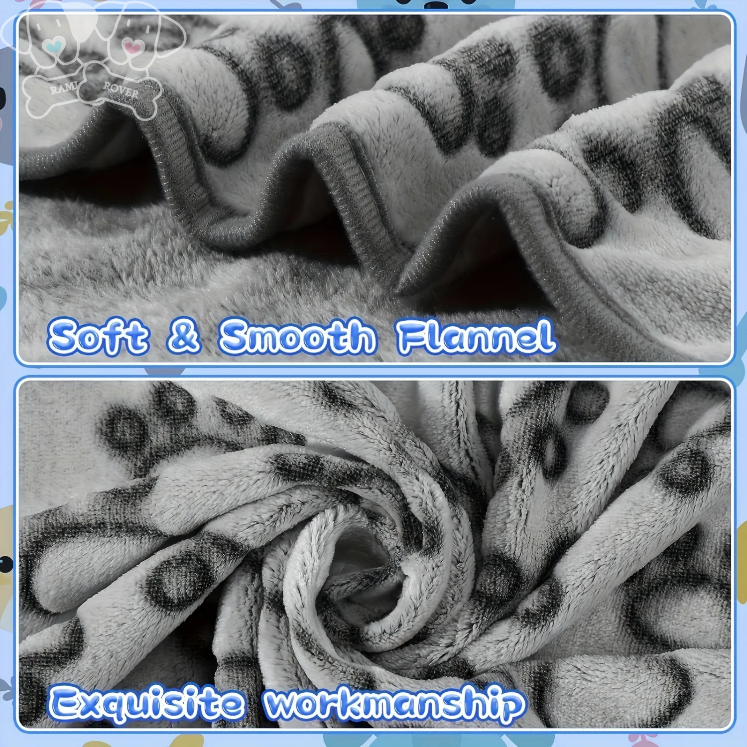 Paw-some Plush Dog Blanket – Super Soft & Fluffy, Cozy Paw Print Blanket for Dogs – Snuggly, Warm, and Perfect for Snuggles