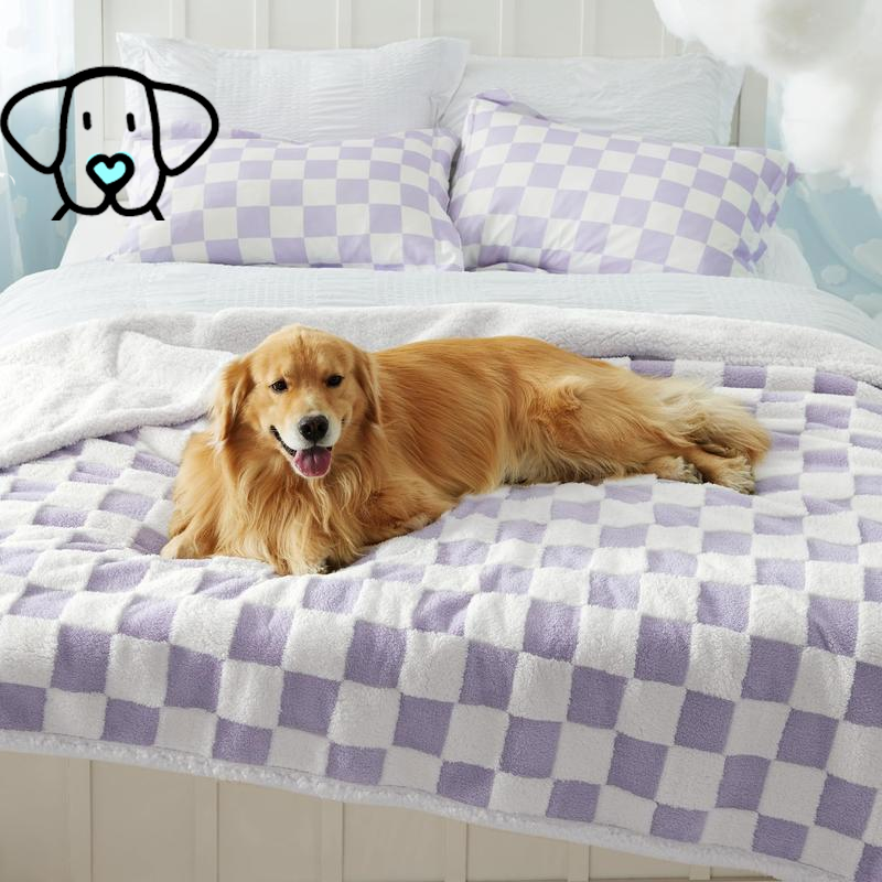 Ultra-Cozy Waterproof Dog Blanket – Reversible Sherpa & Plush Jacquard Design for Snuggles, Style, and Ultimate Furniture Protection!