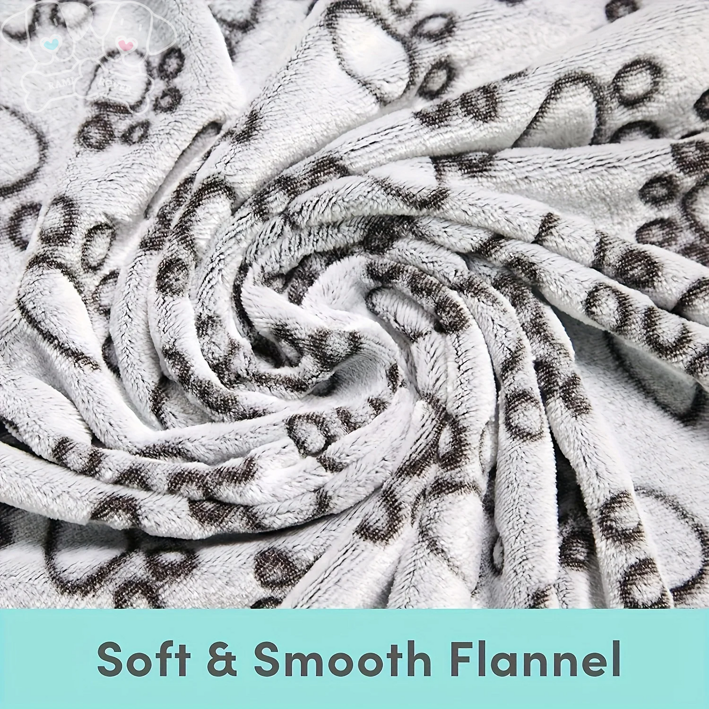 Paw-some Plush Dog Blanket – Super Soft & Fluffy, Cozy Paw Print Blanket for Dogs – Snuggly, Warm, and Perfect for Snuggles