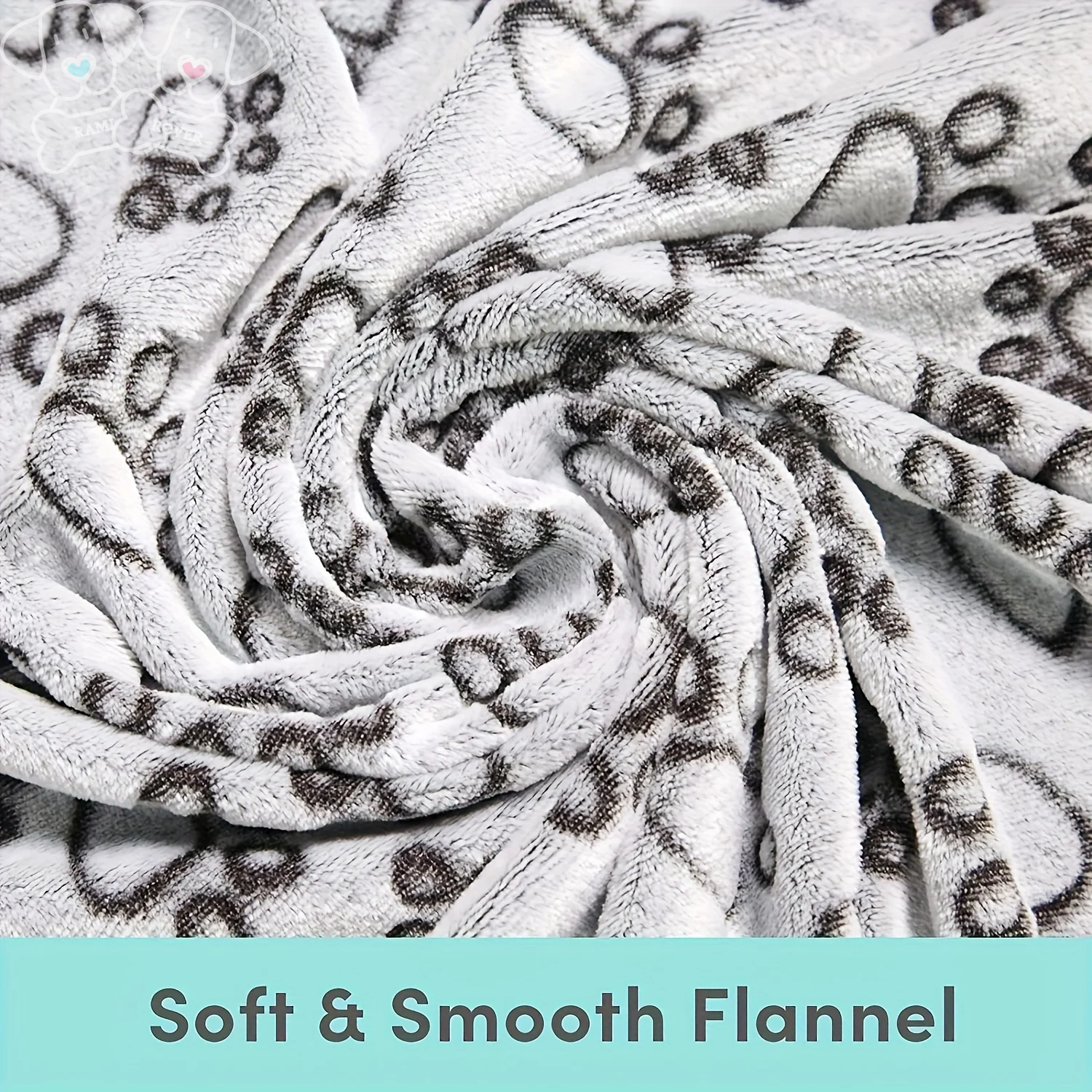 Paw-some Plush Dog Blanket – Super Soft & Fluffy, Cozy Paw Print Blanket for Dogs – Snuggly, Warm, and Perfect for Snuggles