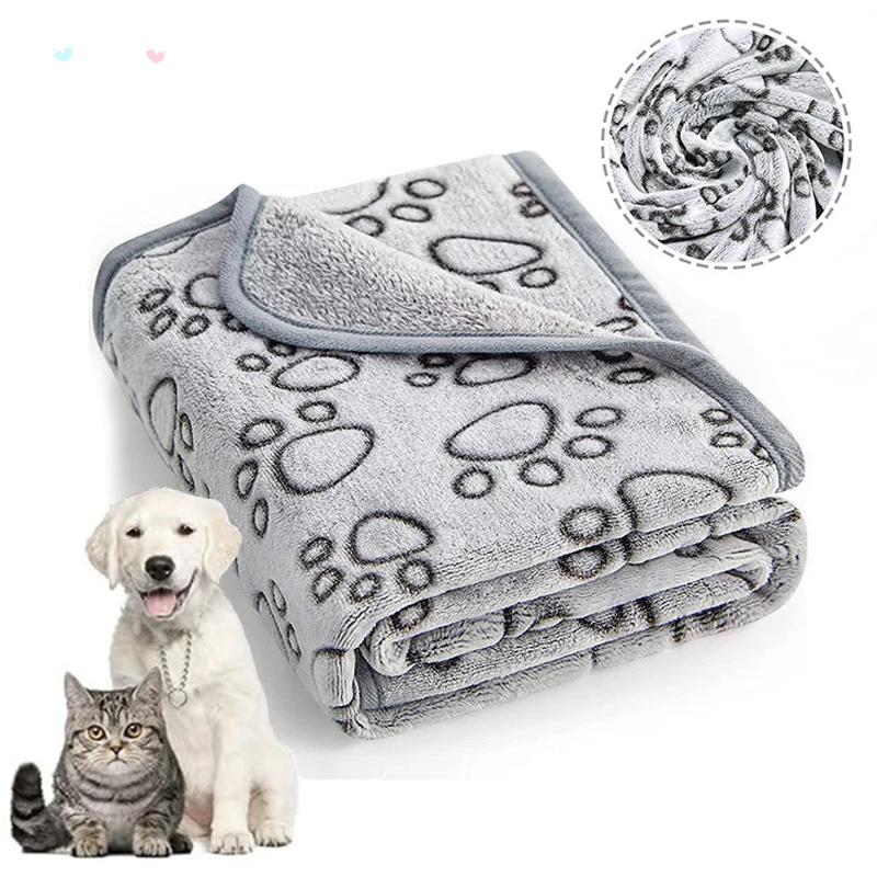 Paw-some Plush Dog Blanket – Super Soft & Fluffy, Cozy Paw Print Blanket for Dogs – Snuggly, Warm, and Perfect for Snuggles