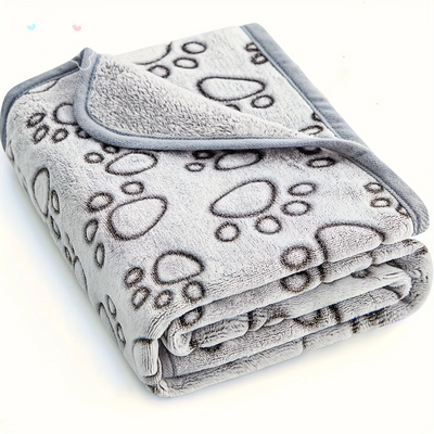 Paw-some Plush Dog Blanket – Super Soft & Fluffy, Cozy Paw Print Blanket for Dogs – Snuggly, Warm, and Perfect for Snuggles